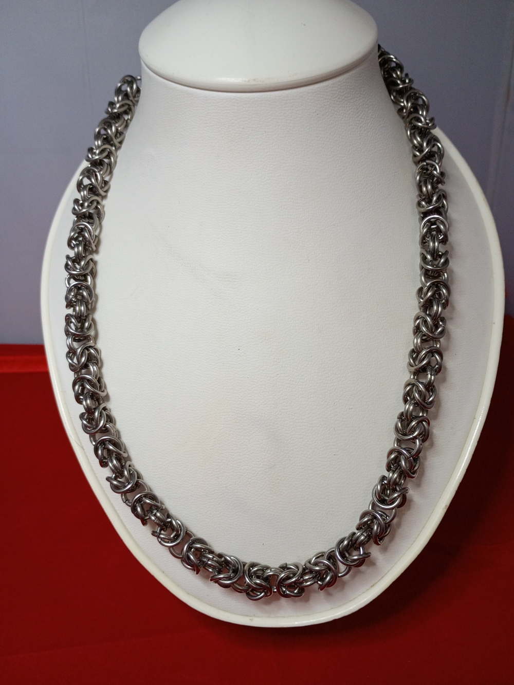 Silver Tone Chainmaille Necklace